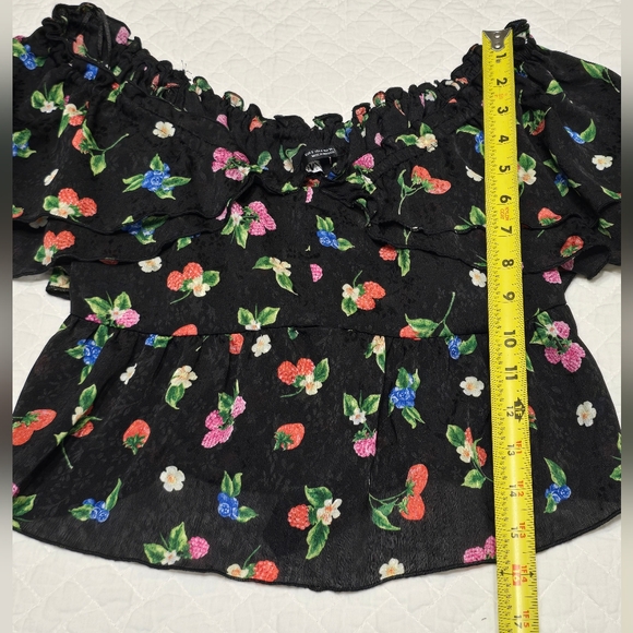 NWOT Zara Floral Print Ruffled Top Women's Size Small - Picture 5 of 9